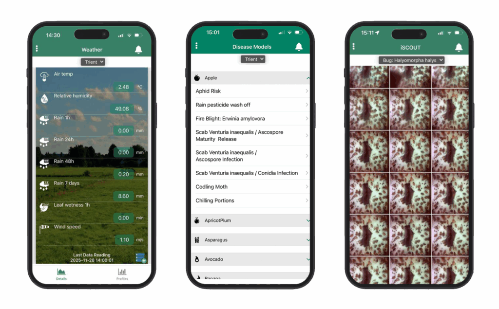 FieldClimate додаток на iOS